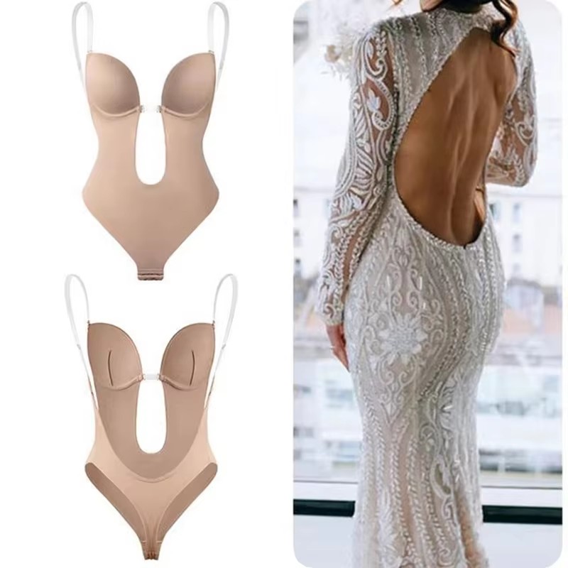 Anti Slip Glue Backless Body S - Shapewear Bodysuit Firm 评论和价格
